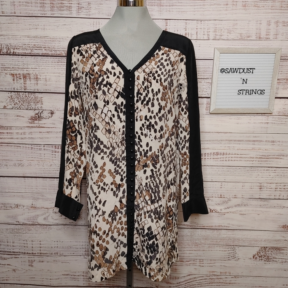 CLUB Monaco snakeskin print shift dress size 6